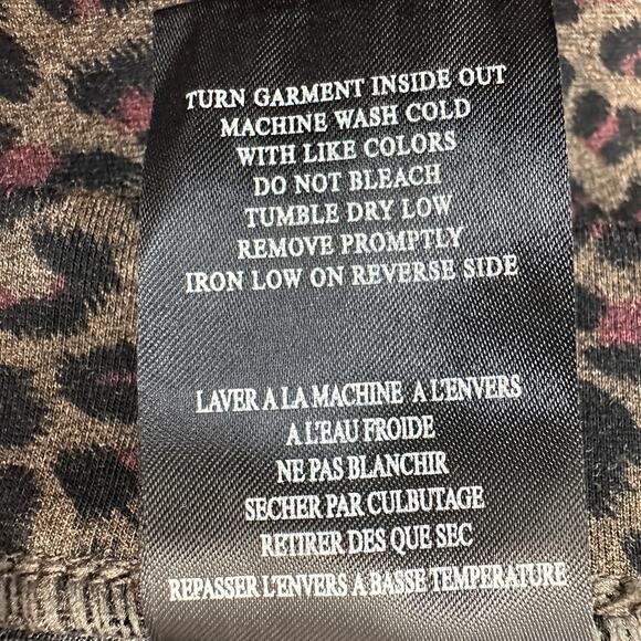 BLANK NYC Clark Legging WMNS 31 Brown Leopard Print Pull On Stretchy Ponte Knit - Picture 8 of 13